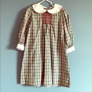 STRASBURG Plaid Holiday Dress, 4Y.